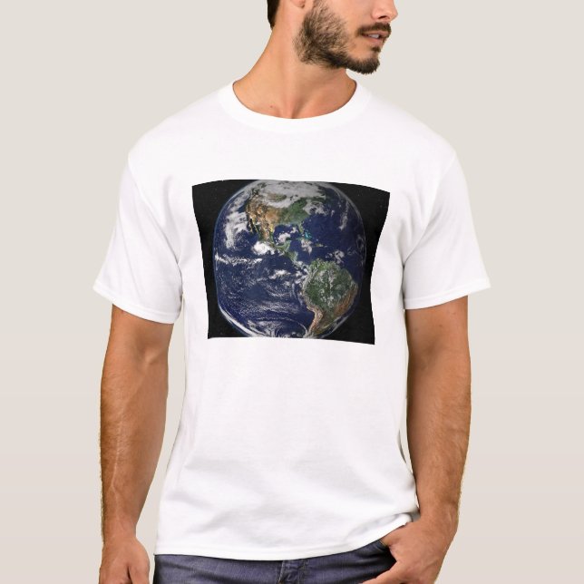 Full Earth showing North and South America T-Shirt (Front)