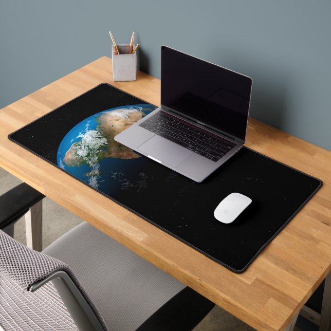 Full Earth Showing Simulated Clouds Over Africa. Desk Mat (Office 2)