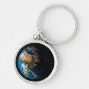 Full Earth Showing Simulated Clouds Over Africa. Key Ring
