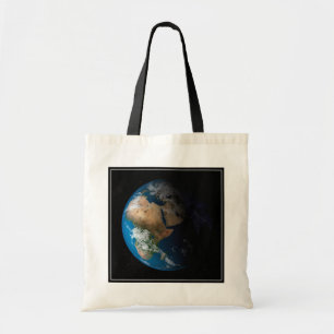 Full Earth Showing Simulated Clouds Over Africa. Tote Bag