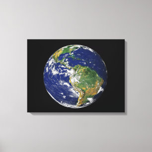 Full Earth showing South America 2 Canvas Print