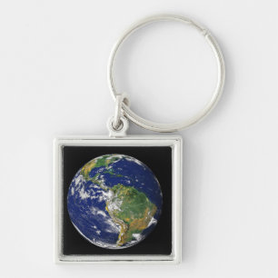 Full Earth showing South America Key Ring