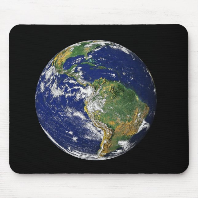 Full Earth showing South America Mouse Mat (Front)
