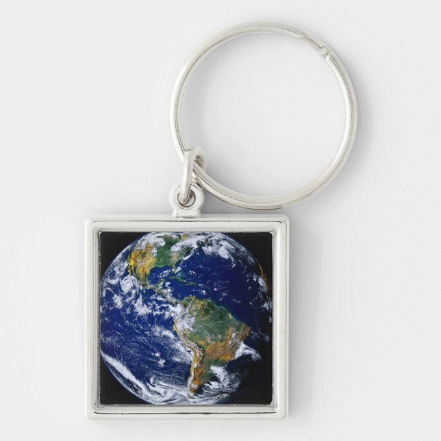 Full Earth Showing The Americas Key Ring (Front)