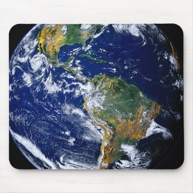 Full Earth Showing The Americas Mouse Mat (Front)
