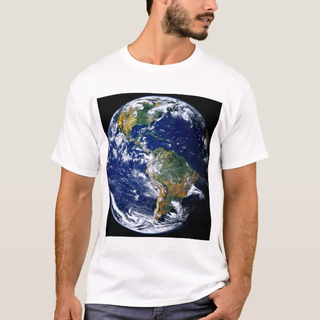 Full Earth Showing The Americas T-Shirt (Front)