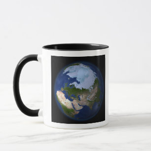 Full Earth showing the Arctic region Mug