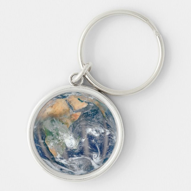 Full Earth Showing The Eastern Hemisphere. Key Ring (Front)