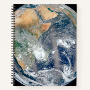 Full Earth Showing The Eastern Hemisphere. Notebook