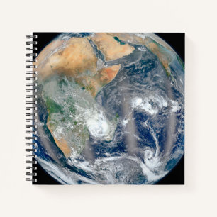 Full Earth Showing The Eastern Hemisphere. Notebook