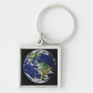 Full Earth showing the western hemisphere Key Ring