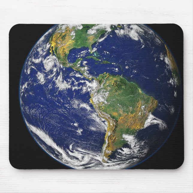 Full Earth showing the western hemisphere Mouse Mat (Front)