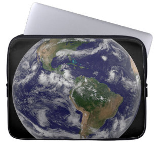 Full Earth Showing Various Tropical Storm Systems. Laptop Sleeve