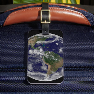 Full Earth Showing Various Tropical Storm Systems. Luggage Tag