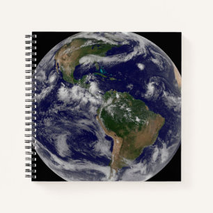 Full Earth Showing Various Tropical Storm Systems. Notebook