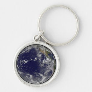 Full Earth Showing Various Tropical Storms. Key Ring