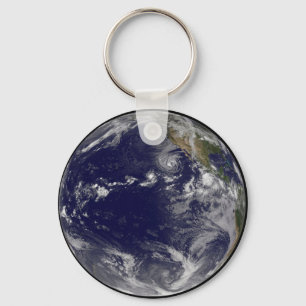 Full Earth Showing Various Tropical Storms. Key Ring