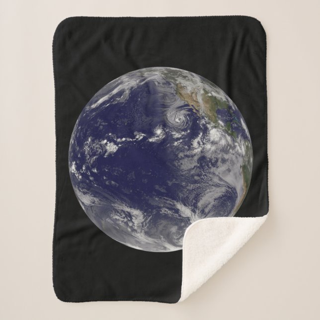 Full Earth Showing Various Tropical Storms. Sherpa Blanket (Front)