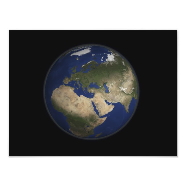 Full Earth view of Africa, Europe, and Middle E Photo Print (Front)