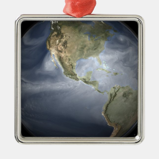 Full Earth view showing water vapour Metal Tree Decoration (Front)
