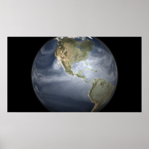 Full Earth view showing water vapour Poster
