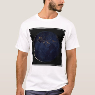 Full Earth With City Lights T-Shirt