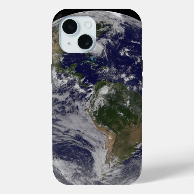 Full Earth With Hurricane Irene On East Coast. Case-Mate iPhone Case (Back)