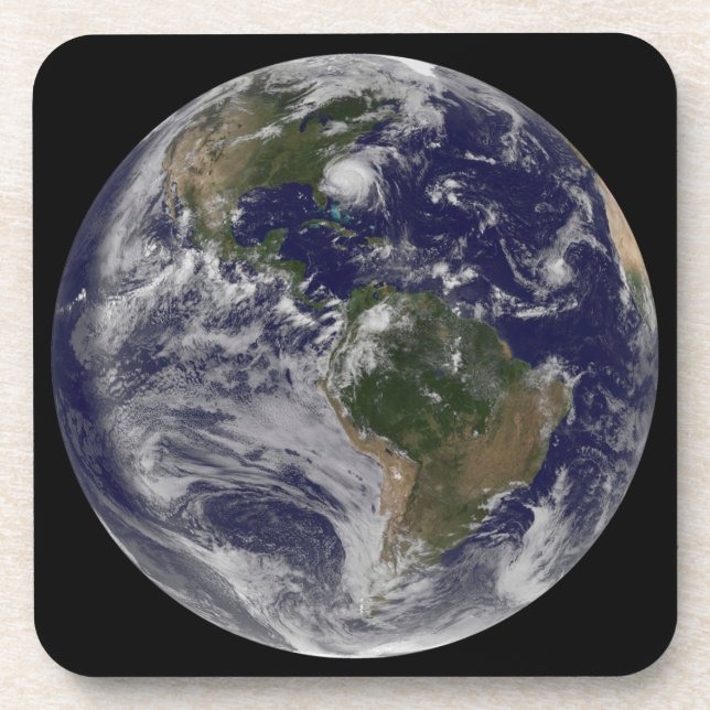 Full Earth With Hurricane Irene On East Coast. Coaster (Front)