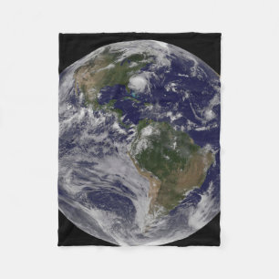 Full Earth With Hurricane Irene On East Coast. Fleece Blanket