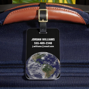 Full Earth With Hurricane Irene On East Coast. Luggage Tag