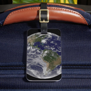 Full Earth With Hurricane Irene On East Coast. Luggage Tag