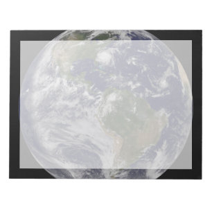 Full Earth With Hurricane Irene On East Coast. Notepad