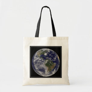 Full Earth With Hurricane Irene On East Coast. Tote Bag