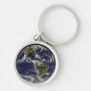 Full Earth With Hurricane Irene Over The Bahamas. Key Ring