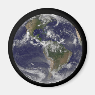 Full Earth With Hurricane Irene Over The Bahamas. Magnet