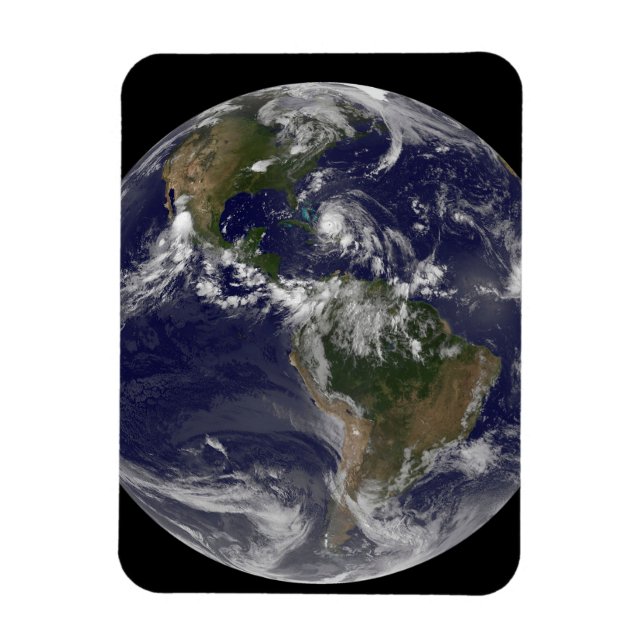 Full Earth With Hurricane Irene Over The Bahamas. Magnet (Vertical)