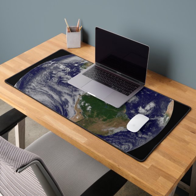 Full Earth With Tropical Storms In The Atlantic Desk Mat (Office 2)