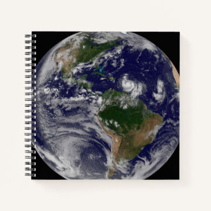 Full Earth With Tropical Storms In The Atlantic Notebook