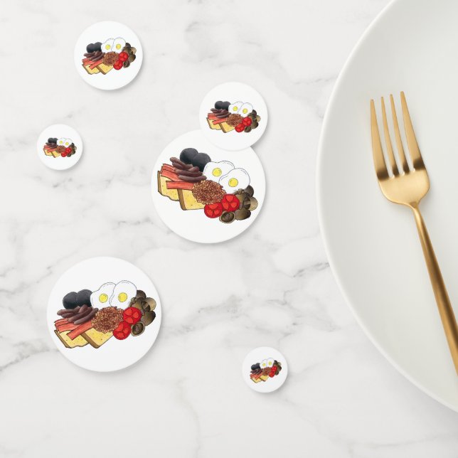 Full English Breakfast UK British Food Brunch Confetti (Group)