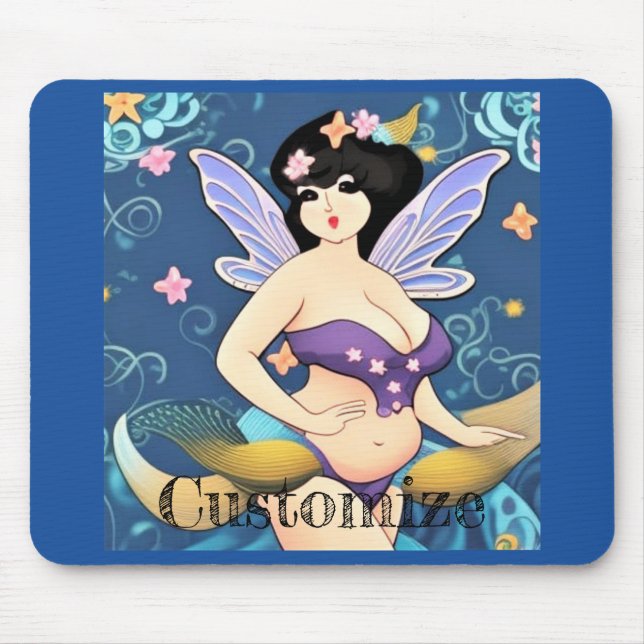 Full-figure Fairy Goddess Thunder_Cove Mouse Mat (Front)
