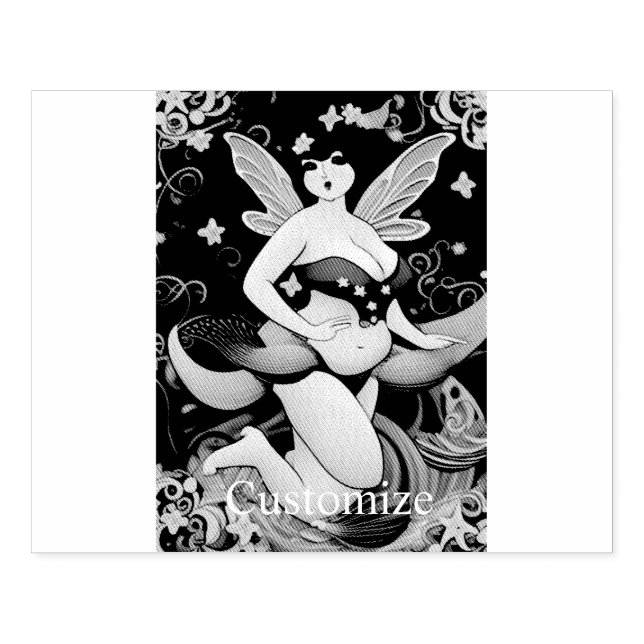 Full-figure Fairy Goddess Thunder_Cove Rubber Stamp (Imprint)