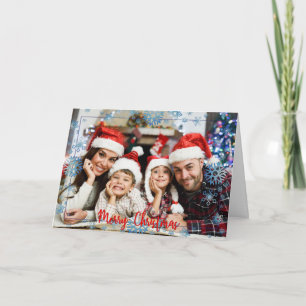 Full Front Photo Snowy Christmas Holiday Card