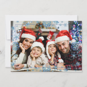 Full Front Photo Text on Back Christmas Photo Holiday Card
