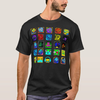 Full Geometry Video Game Gifts Funny Graphic Birth T-Shirt