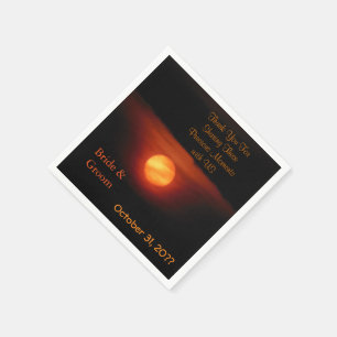 Full Harvest Moon Wedding Napkin