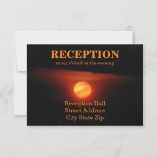 Full Harvest Moon Wedding Reception Invitation