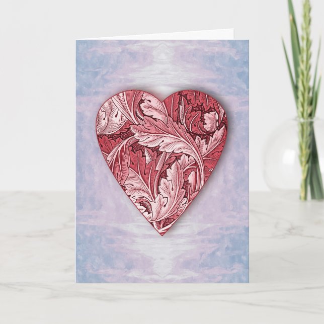 Full Heart Abstract Template Valentine Card (Front)