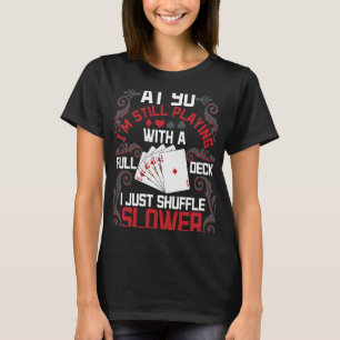 Full House Card Hand 90th Birthday 90 Year Old Car T-Shirt
