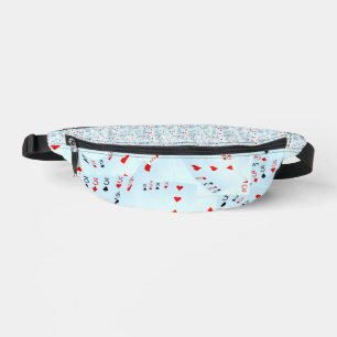 "Full House Frenzy: Scattered Quad Threes" Bum Bags