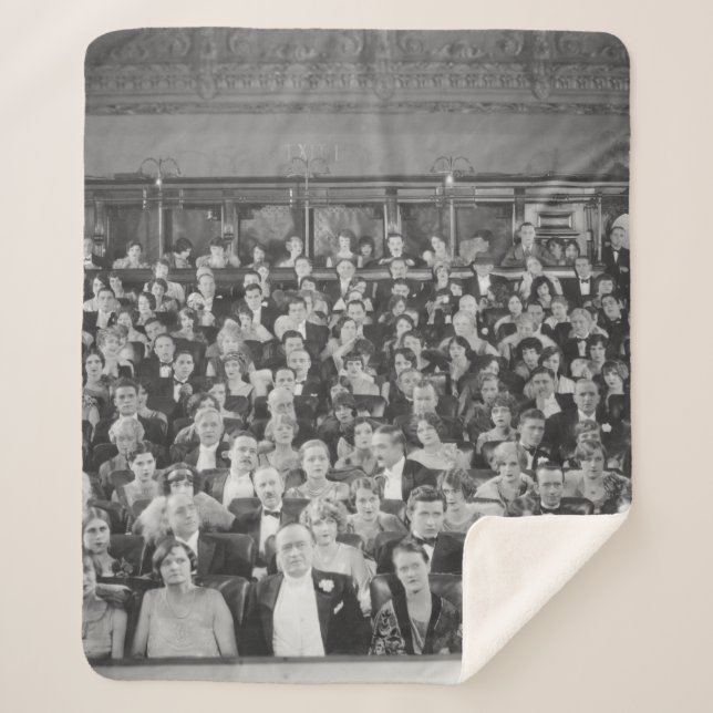 FULL HOUSEaudience, vintage, theatre, crowd, peopl Sherpa Blanket (Front)